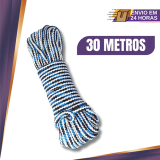 30 Metros Corda para Carga de Caminhão Balanço Uso Geral Pintura Construção - 8mm Firmeza