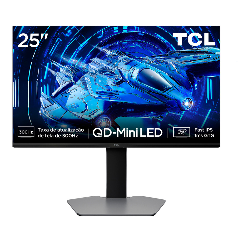 Monitor Gamer TCL 25" QD Mini LED Full HD 300Hz 2 HDMI HDR600 25G64