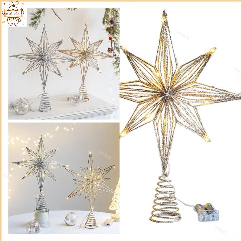 Estrela Árvore Natal Toppers Luz Festival Festa Ano Para Casa