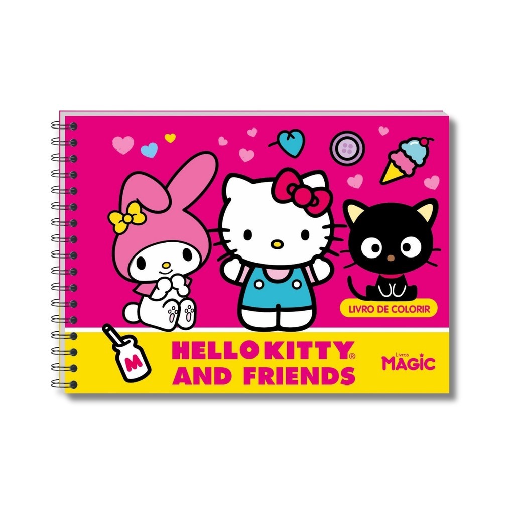 Bobbie Goods Hello Kitty Friends Livro Para Pintura Infantil | Shopee ...