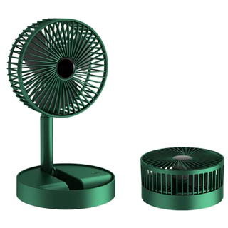 Ventilador Portátil Dobrável 180° USB Recarregável 6h de Uso Silencioso 3 Velocidades Mesa Doméstico