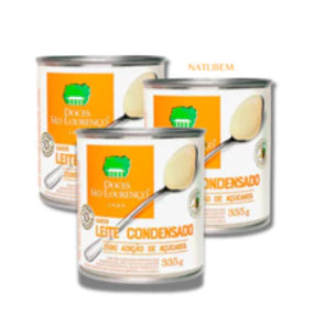 KIT 3 - Leite Condensado Zero Zero S. Lourenço 335g 