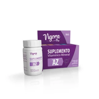 Suplemento Vitaminico e Mineral Vigora Plus AZ com 60 Cápsulas Gelatinosas (Prati) em Oferta na Shopee