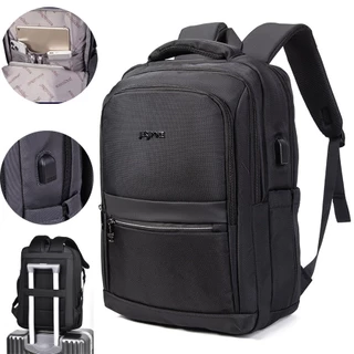 jiesipoteMochila de nylon impermeável reforçada com SUB interfaceCor preto/cinza