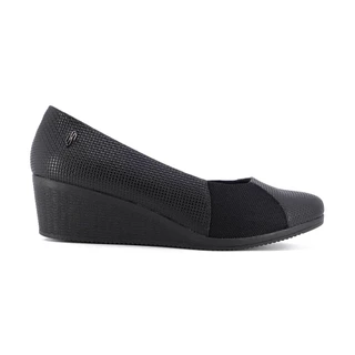 SCARPIN SALTO ANABELA PLATAFORMA PRETO USAFLEX em Oferta na Shopee