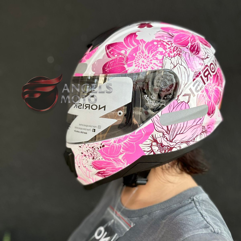 Capacete Norisk FF802 Razor Bloom White Pink | Shopee Brasil
