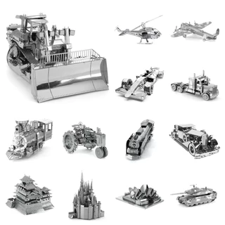Quebra-Cabeças De Metal 3D , Misturador De Veículos De Engenharia , Carregador De Rodas , Motor , Escavadeira , Modelo D