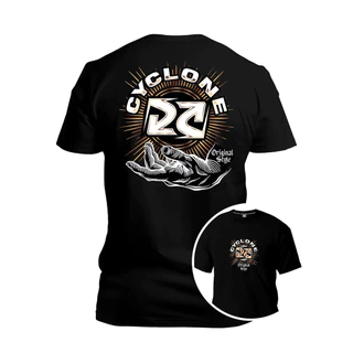 Camiseta Masculina Oversized Preta Cyclone com Arte Estilo Moto e Streetwear Envio Imediato