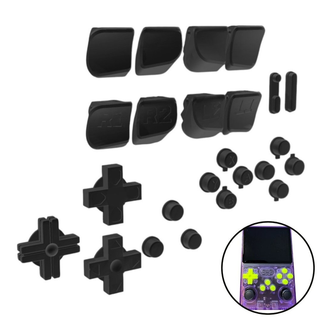 Kit Botões D-Pad Buttons R1 R2 L1 L2 Power Volume Para R36S | Shopee Brasil