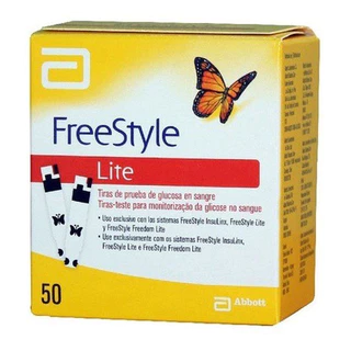 Tiras de Teste para Glicose Freestyle Lite 50 unidades Abbott 50 tiras em Oferta na Shopee