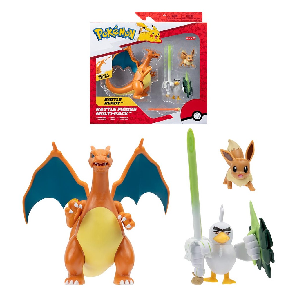 Pack c/ 3 Bonecos Pokémon - Deluxe Action - Battle Figure Multi Pack ...