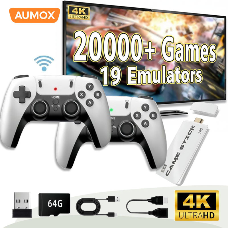 GameStick M15 Pro Mini Videogame Portátil 64GB HDMI com 2 Controles Sem ...