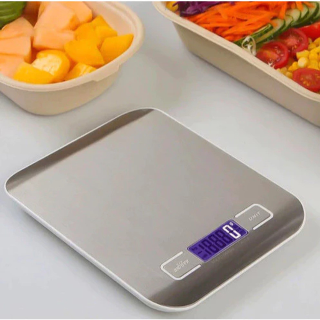 Balança Digital de Cozinha Inox alta precisão com Display LCD ...