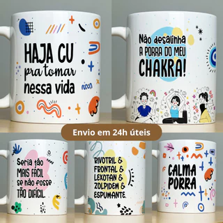 Caneca Personalizada Xicara de Porcelana - Frases Divertidas e Engraçadas - Good Vibes - Sincerona