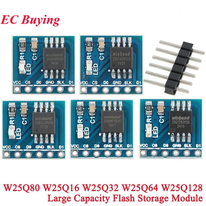 Shopping eletrônico Compre 5 peças / 1 peça W25Q80 W25Q16 W25Q32 32Mbit W25Q64 64Mbit W25Q128 128Mbit 8MByte Memória Fla