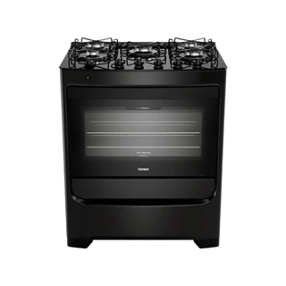 Fogão de Piso Consul 5 Bocas CFS5VBEUNA - Acendimento Automático, Mesa de Vidro, Preto, Bivolt em Oferta na Shopee