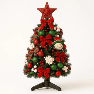 Kit 3 Árvore De Natal 60cm Pequena Mini Verde Ou Nevada Com 50 Galhos Para Decoração Papai Noel