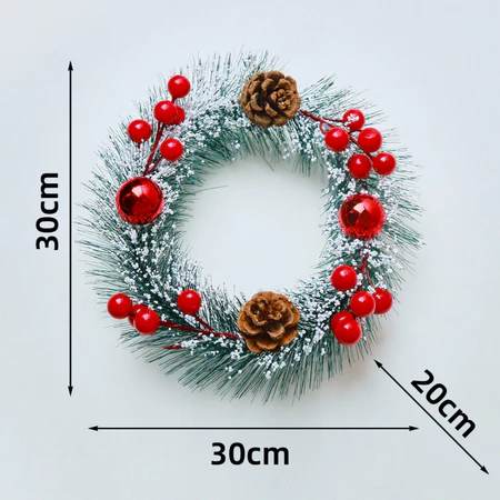 Guirlanda natalina festão porta natal verde nevada decorada enfeite natal papai noel guirlanda natal