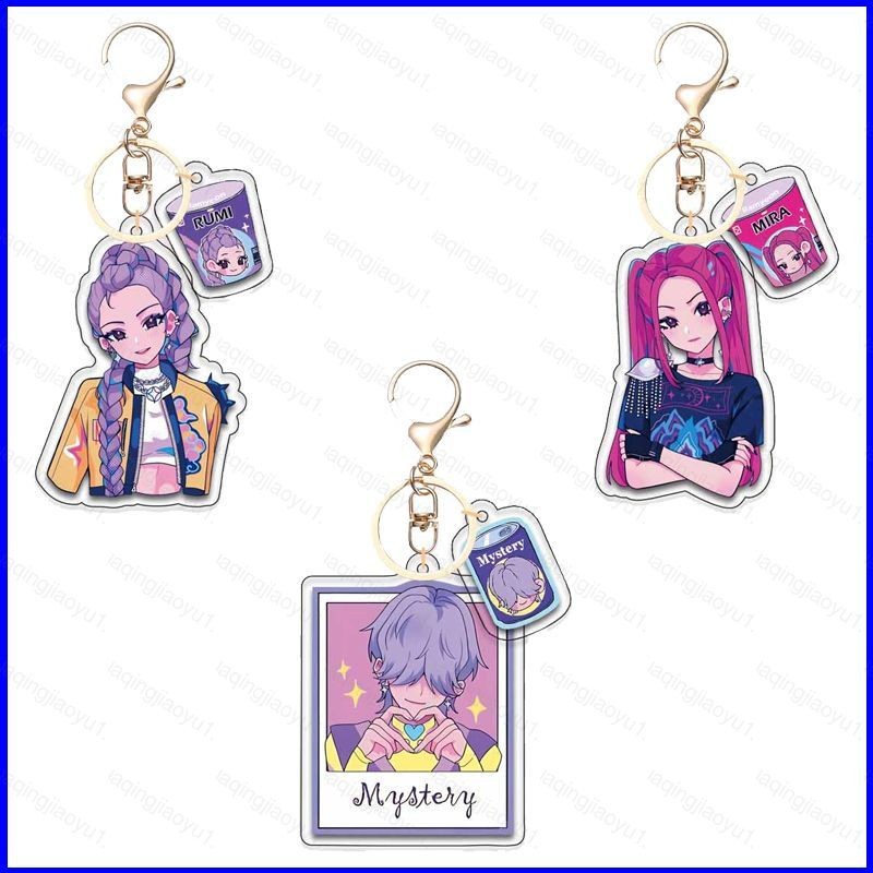 HJ K-Pop Demon Hunters Acrílico Chaveiro Abby RUMI ZOEY Pingente Bolsas ...