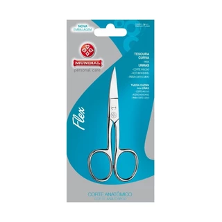 Tesoura para Unha Mundial Flex Ponta Curva BC-323 em Oferta na Shopee