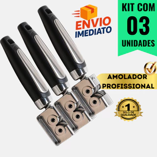 Kit 1, 2 ou 3 Afiadores Amoladores de Facas Canivete Aço Inox Tesoura Profissional e Uso Diário em Oferta na Shopee