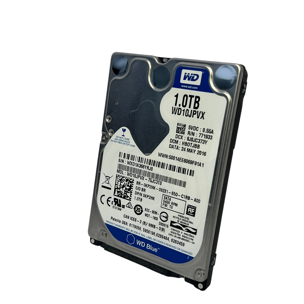 Hd Disco Rígido Interno 1tb 2,5 Wd10jpvx P/ Notebook Wd Blue Western ...