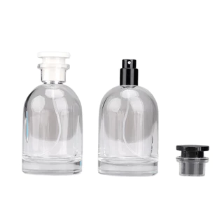 Frasco Vidro c/ Spray e Tampa Perfume Cilindrico 50ml