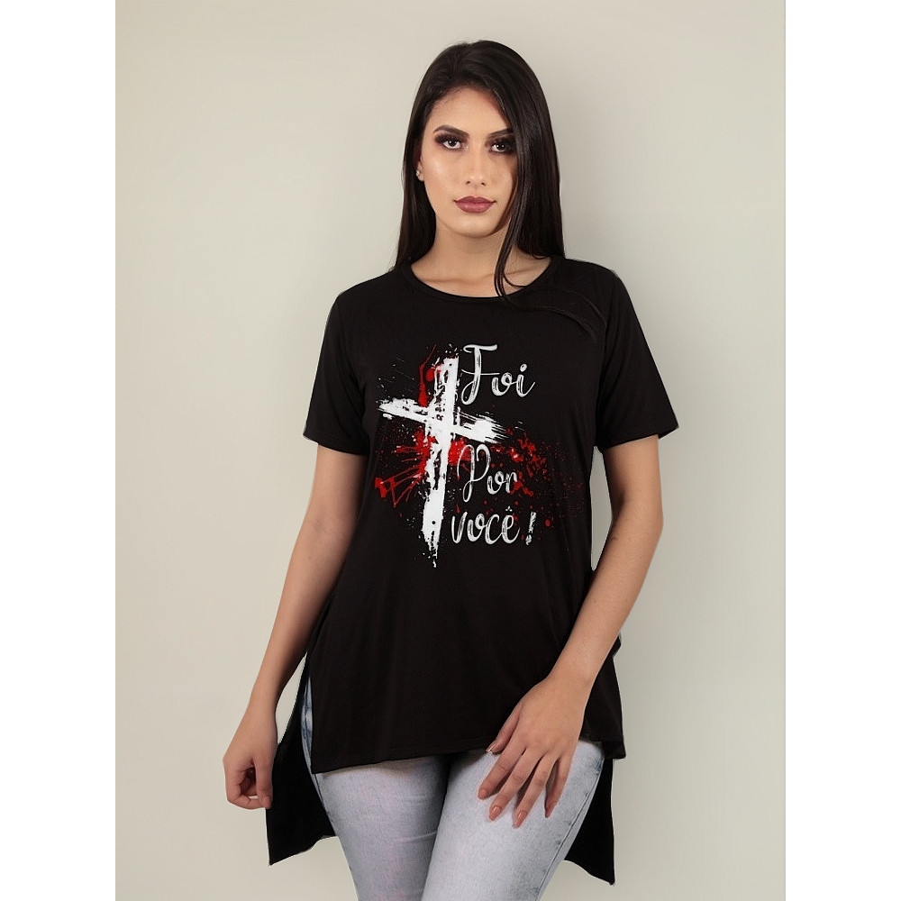 Longline Camiseta Vestido Feminina Swag Camiseta Longline Feminina