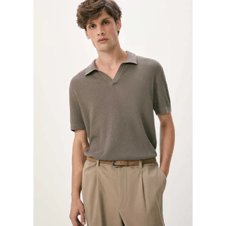 Camisa Polo Masculina Decote V Em Tricô em Oferta na Shopee