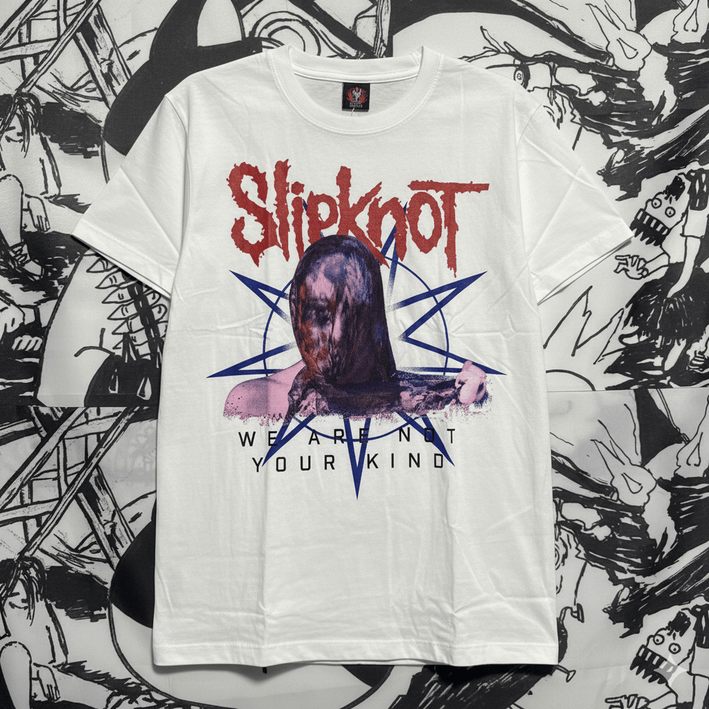Music.Soul Camiseta Masculina Slipknot Oversized Slipknot Vermelha