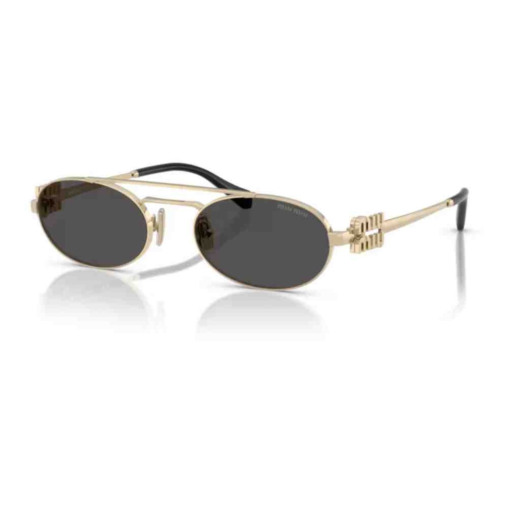 Óculos de Sol MiuMiu Dourado Feminino 0MU 54ZS ZVN08Z53 | Shopee