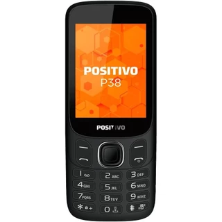 Celular Positivo P38 3G Dual SIM Tela 2.8” Câmera VGA Bluetooth Rádio FM Preto