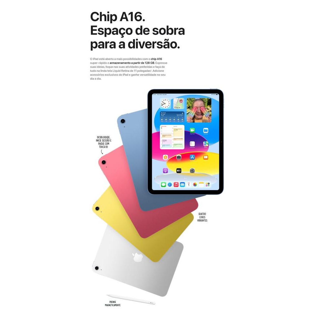 Apple iPad 11ª Geração A16 128GB Wi-Fi Novo Lacrado + Apple Pencil