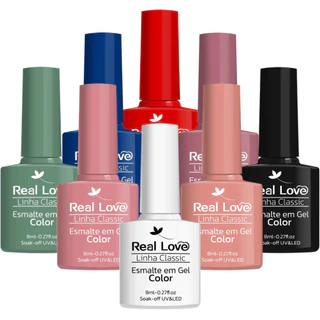 Kit Esmalte em Gel 8ml Linha Classic - Real Love em Oferta na Shopee