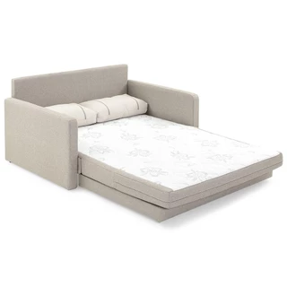 Sofá-Cama Casal 2 Lugares Herval Aurora, Linho Bege, 146 cm em Oferta na Shopee