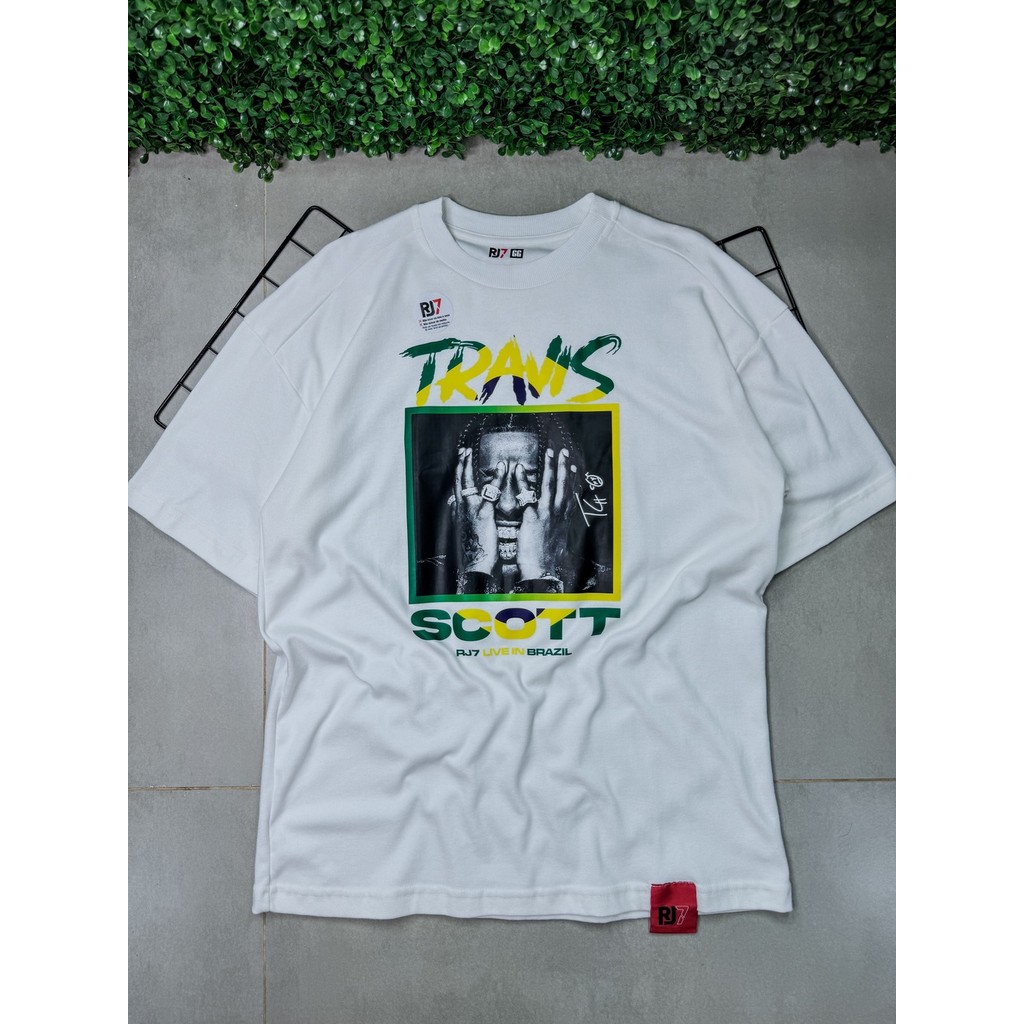 Camisa Oversize RJ7 -Travis Scott branco) | Shopee Brasil