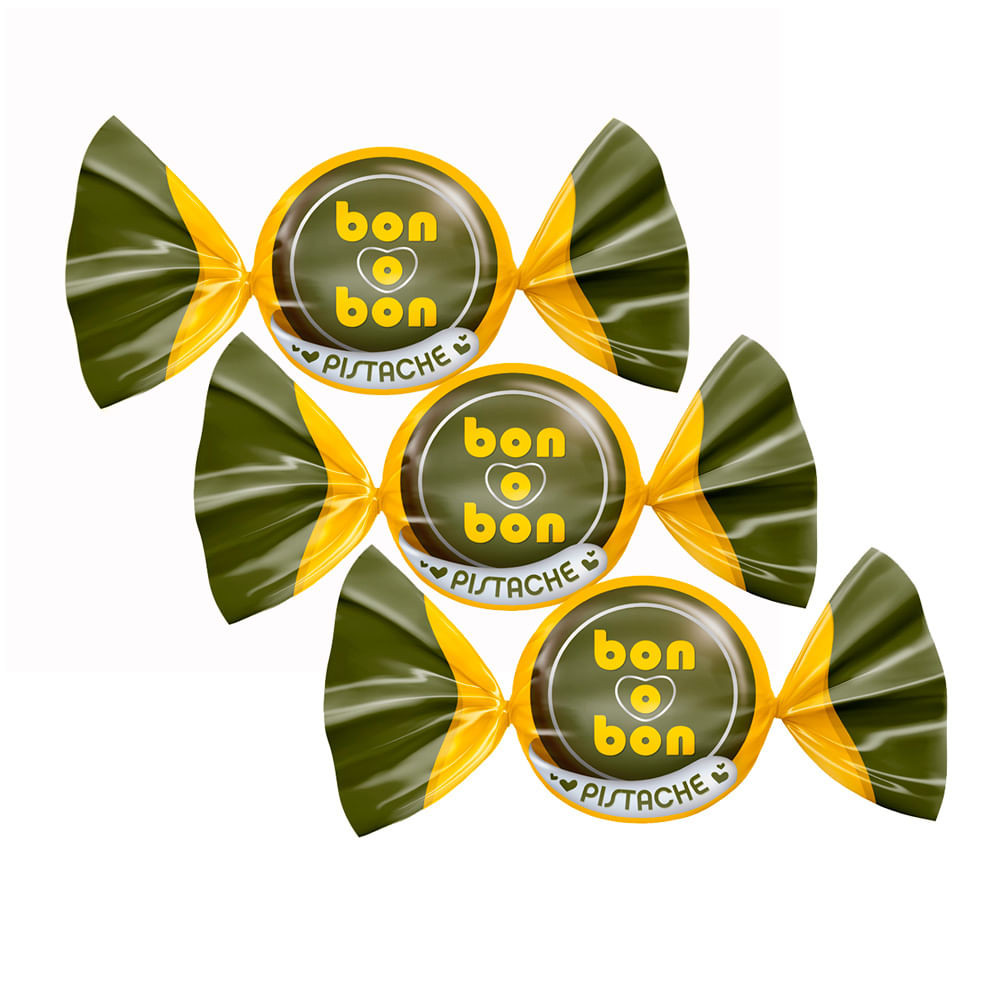 Kit 3 Bombom Bon O Bon Sabor Pistache 15g com 1 Unidade | Shopee Brasil