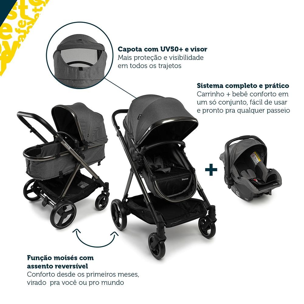 Carrinho Com Bebê Conforto Discover Safety 1st Travel System Duo 0