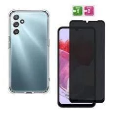 Capa Capinha Anti Impacto Para Galaxy M34 + Película 3D Privacidade Anti Spy Espião