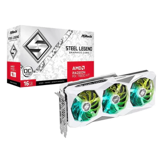 RECONDICIONADO: Placa de Vídeo RX 7800 XT Steel Legend 16G OC ASRock AMD Radeon, 16GB GDDR6
