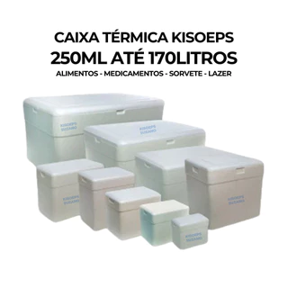 Caixa Térmica Isopor EPS 170 Litros Medicamentos Sorvetes Alimentos Peixe Churrasco Lazer