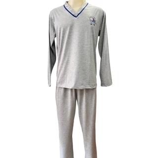 Pijama Masculino Manga Longa Malha Corte Grande P Ao Gg em Oferta na Shopee
