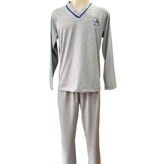 Pijama Masculino Manga Longa Malha Corte Grande P Ao Gg em Oferta na Shopee