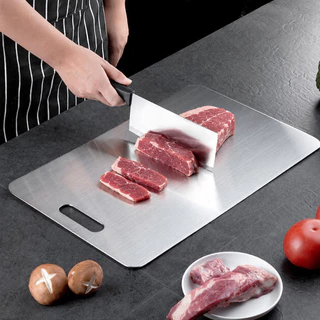 Tábua De Cozinha Aço Inox 304 Antibacteriana Antimofo Resistente Para Cozinha E Churrasco 34/28 Cm