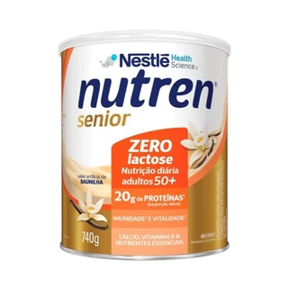 Suplemento Alimentar Nutren Senior Zero Lactose Baunilha 740g em Oferta na Shopee