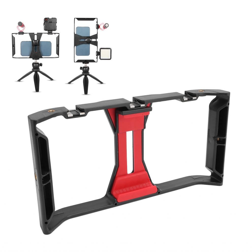Phone Video Cage Portable Widely Compatible Grip Stabilizer for Live Broadcast