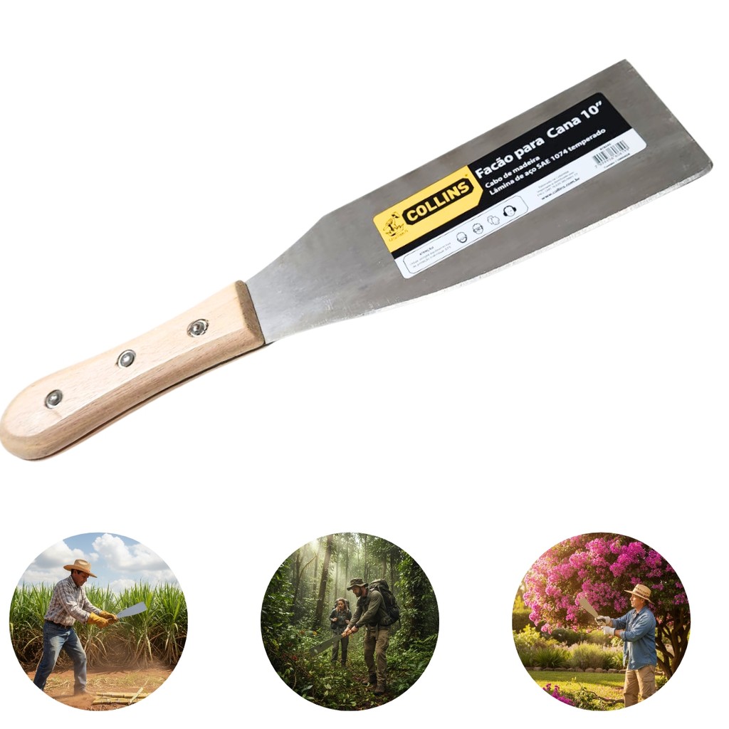 facão podão cana mato jardinagem 10 polegadas profissional