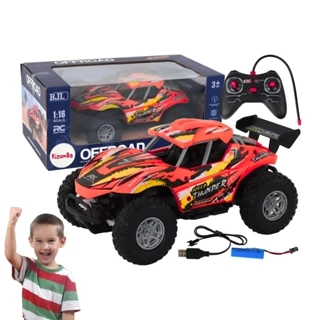 Carrinho Jeep Controle Remoto 4x4 Azul Recarregável Off-Road Brinquedo Presente Infantil Kizumba em Oferta na Shopee