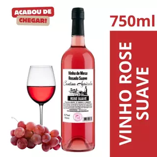 Vinho Cantina Agrícola Rosé Suave 750 ml Docinho Nacional