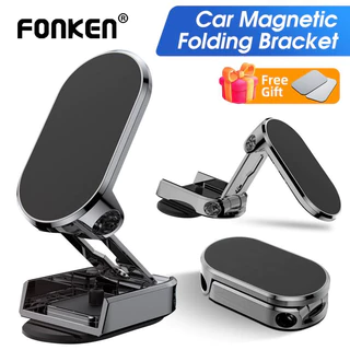 Fonken Dobrável Suporte Do Telefone Carro Rotativo Mini Tira Forma Para Metal Forte Ímã GPS Montagem
